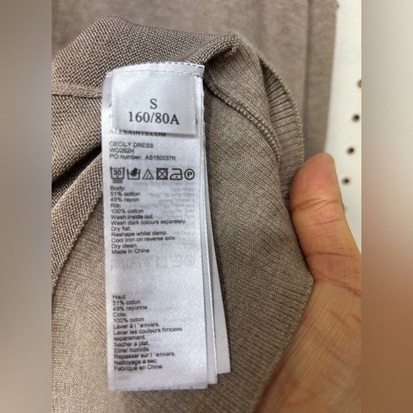 Allsaints Cecily Assymetrical Dress - Picture 4 of 4